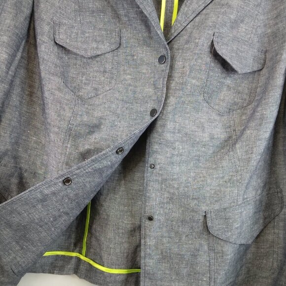 TAHARI Woman Raleigh Jacket Blue and Gray Blazer Size 14  NWT - Picture 5 of 14